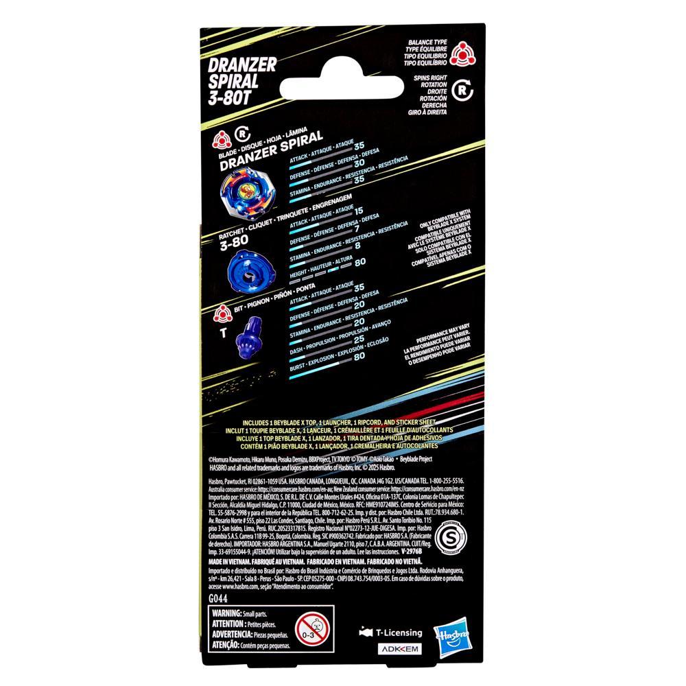 Beyblade X X-Over Project Dranzer Spiral 3-80T Starter Pack Top and Launcher - Image 3