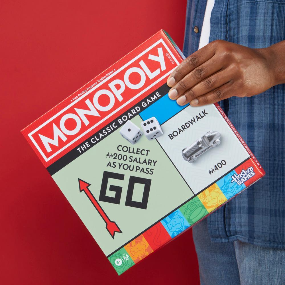 Monopoly Board Game Classic Game with Storage Tray and Larger Tokens Family Games 8 - Image 3
