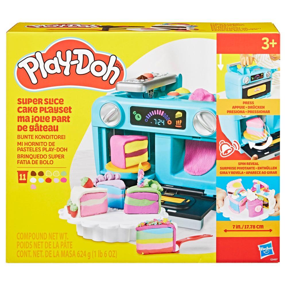Play-Doh Super Slice Cake Play Kitchen Set Arts Crafts Toys for Kids 3 - Image 7