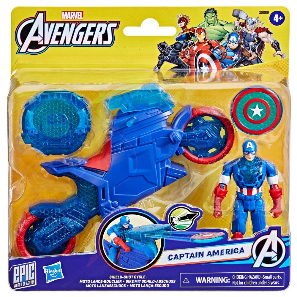 Marvel Avengers Epic World of Action Captain America Shield-Shot Cycle Vehicle Playset 4 - Image 7