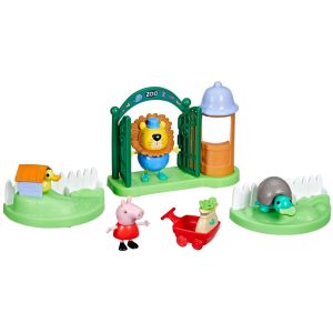 Peppa Pig Toys Peppas Day at the Zoo Preschool Playset 2 Figures and 6 Accessories