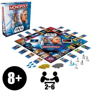 Monopoly Star Wars Light Side Edition Board Game for Families Games for Kids 8