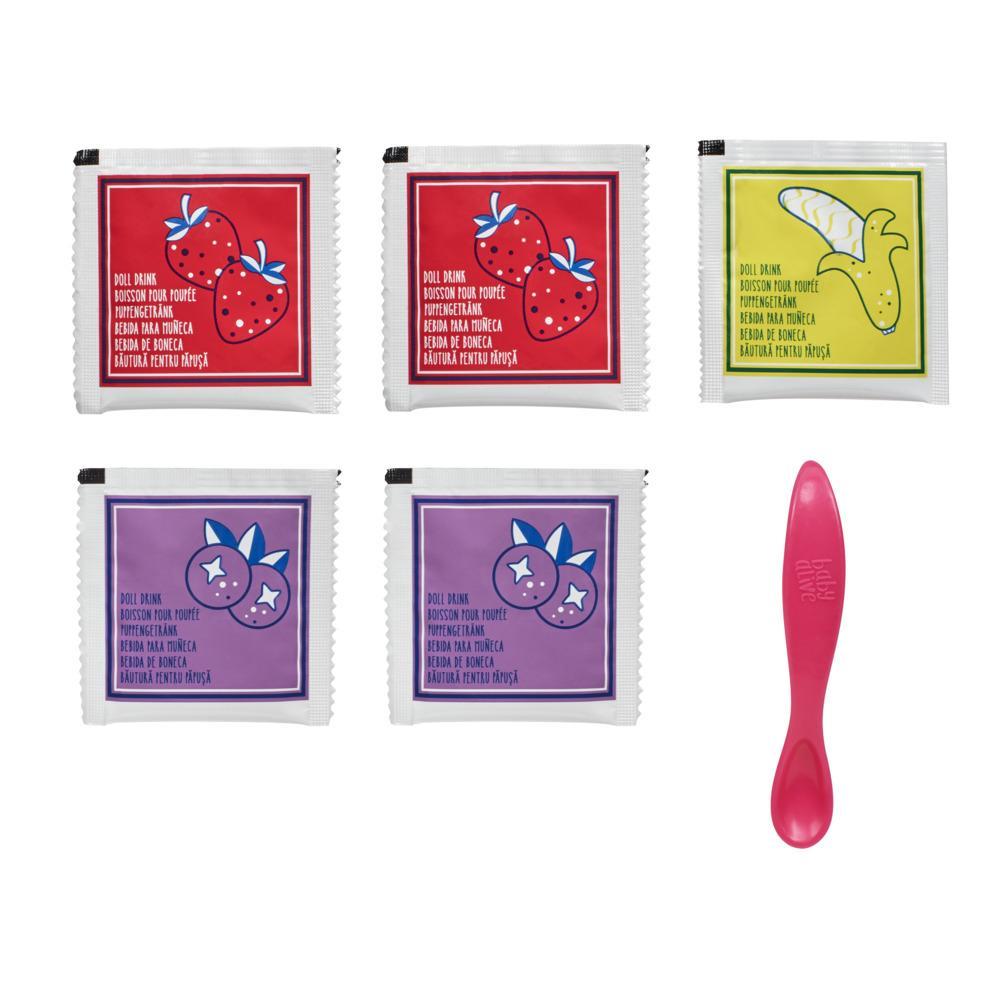 Baby Alive Powdered Doll Food Refill Includes 5 Doll-Food Packets 1 Spoon Toy Accessories for Kids Ages 3 Years Old and Up