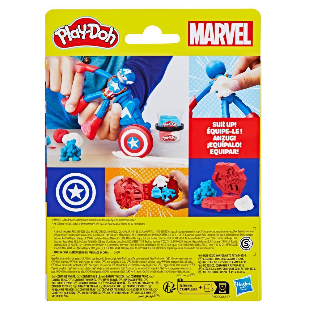 Play-Doh Marvel Captain America Stamping Shield Action Figure Super Hero Toy for Kids 4 - Image 8