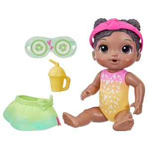 Baby Alive Rainbow Spa Baby Doll 9-Inch Spa-Themed Toy for Kids Ages 3 and Up Black Hair
