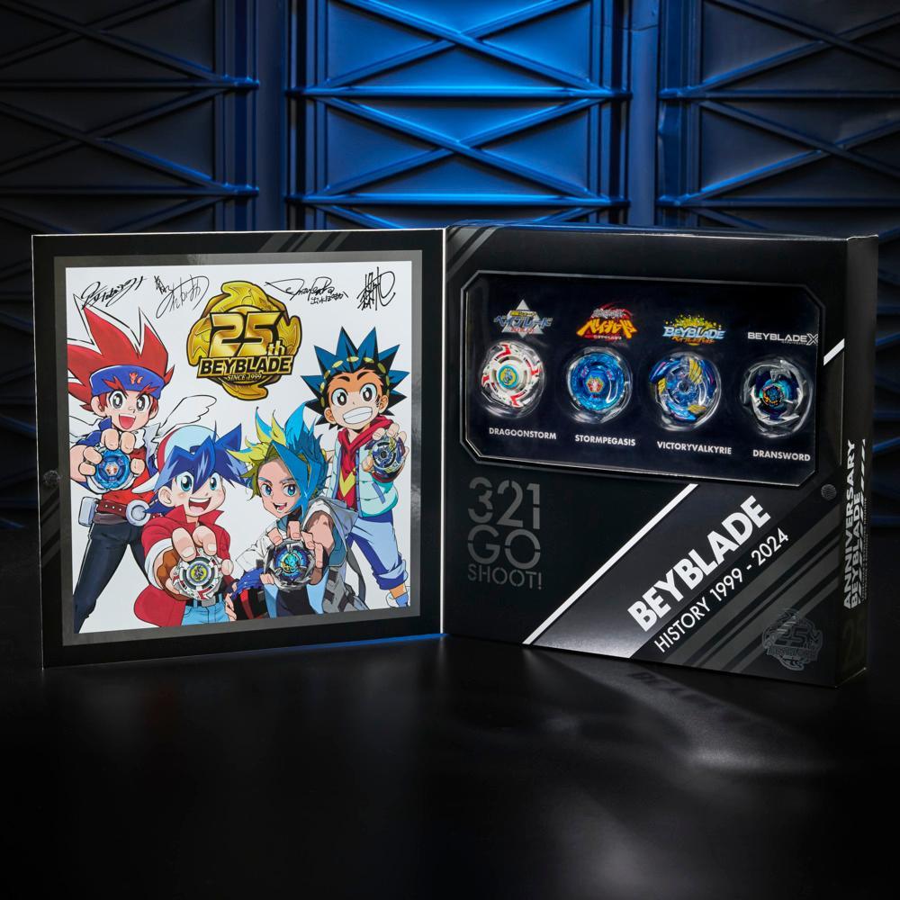 Beyblade X 25th Anniversary Set with 4 Tops 4 Launchers Ages 8 - Image 10