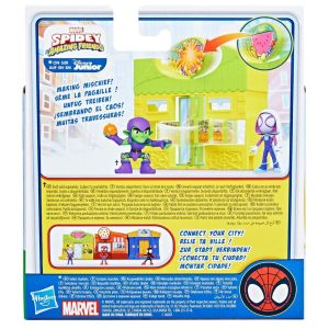 Marvel Spidey and His Amazing Friends City Blocks Ghost Spider Supermarket Kids Playset