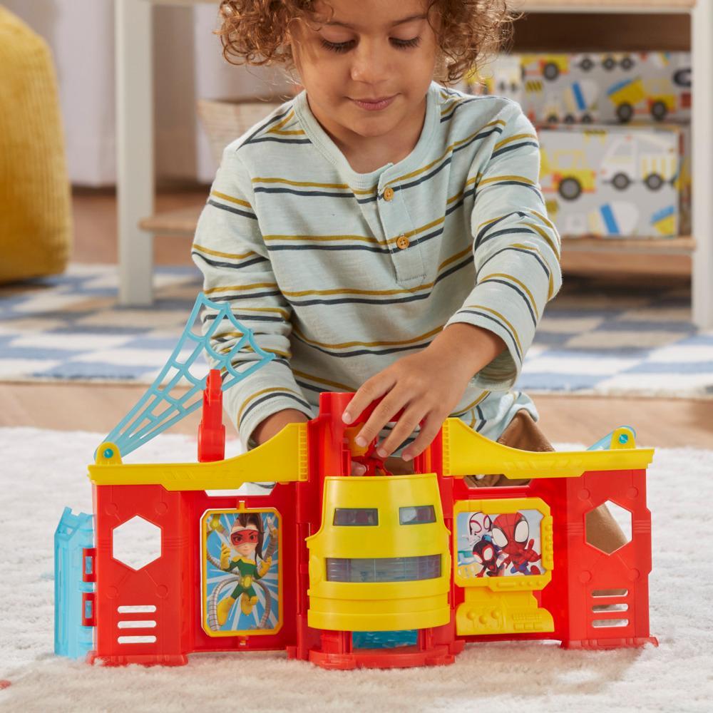 Marvel Spidey and His Amazing Friends Stark Tower Playset 4 Iron Man Figure Ages 3 - Image 4