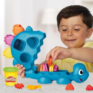 Play-Doh Shapes  Colors Dino Starter Set Tactile Sensory Play Dinosaur Toys for Kids 2 11 Accessories