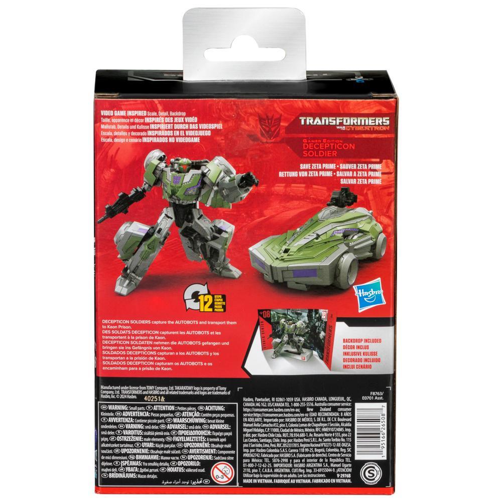 Transformers Studio Series Deluxe Transformers War for Cybertron 08 Gamer Edition Decepticon Soldier Action Figure - Image 3