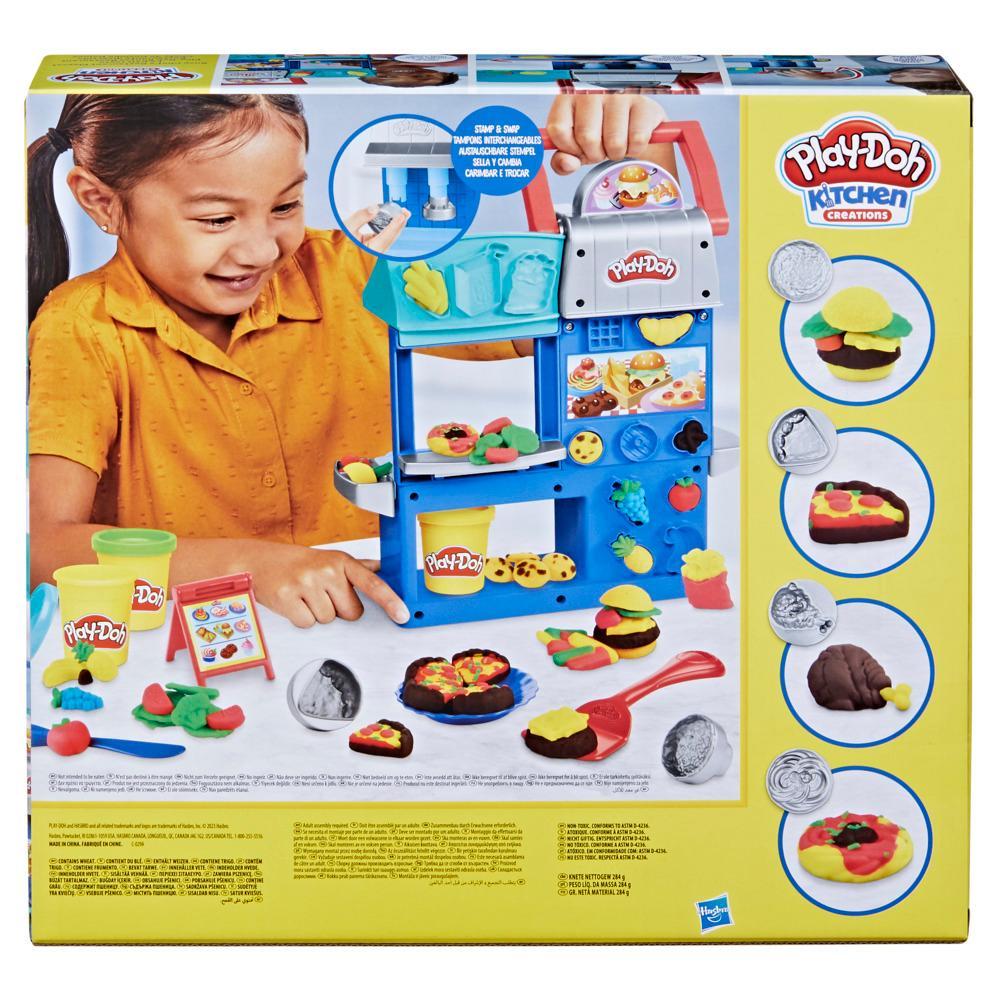 Play-Doh Kitchen Creations Busy Chefs Restaurant Playset 2-Sided Play Kitchen Ages 3 - Image 3