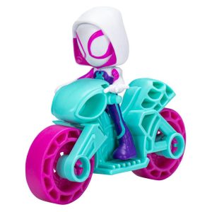 Marvel Spidey and His Amazing Friends Ghost-Spider Action Figure  Toy Motorcycle Kids 3 and Up
