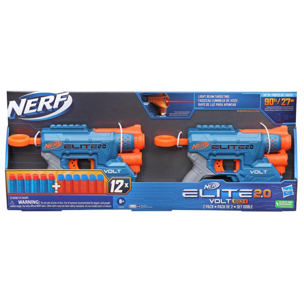 Nerf Elite 20 Volt SD-1 Blaster 2-Pack Includes 2 Blasters and 12 Nerf Elite Darts Light Beam Targeting Dart Storage - Image 2