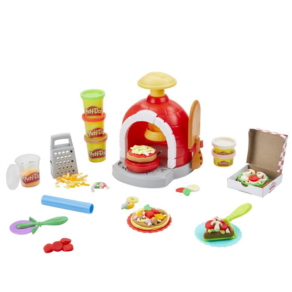 Play-Doh Kitchen Creations Pizza Oven Playset with 6 Cans of Modeling Compound and 8 Accessories - Image 6