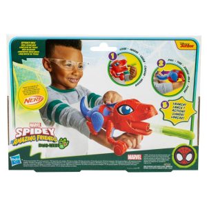 Marvel Spidey and His Amazing Friends Dino-Webs NERF Spidey-Rex Web Launcher Role Play Toy