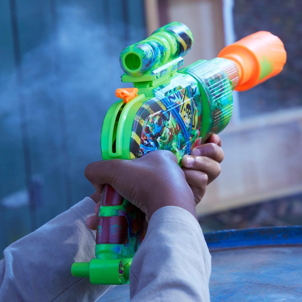 Nerf Zombie Driller Dart Blaster 16 Nerf Elite Darts Outdoor Games Ages 8 - Image 5