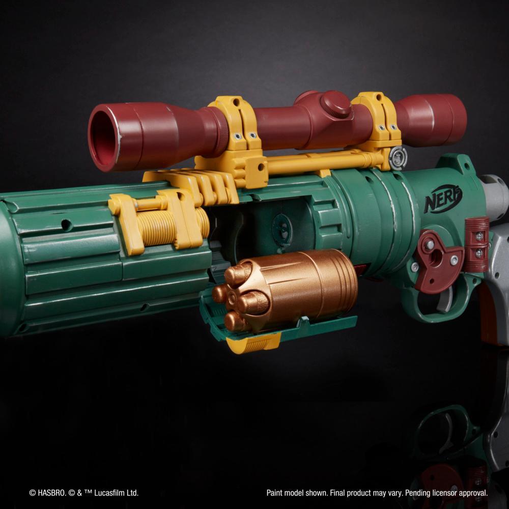 Nerf LMTD Star Wars Boba Fetts EE-3 Blaster The Book of Boba Fett Scope 3 Drums 12 Nerf Elite Darts - Image 2
