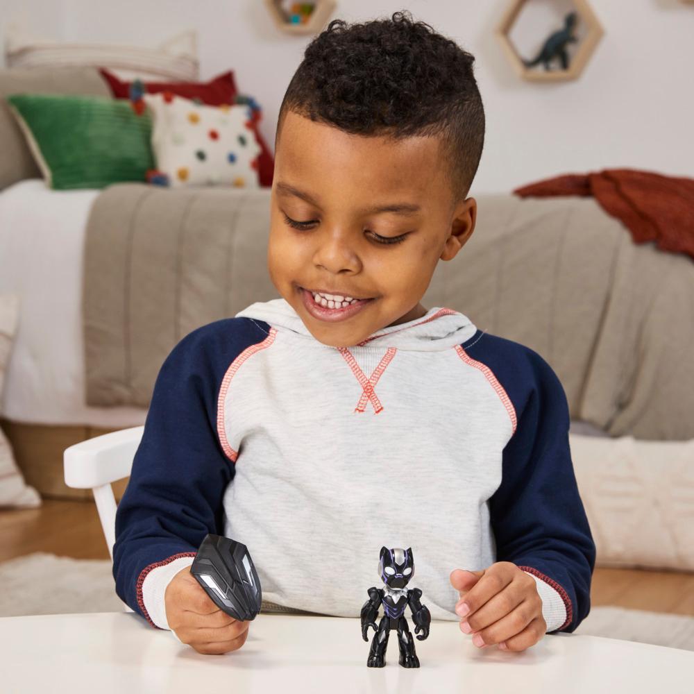 Marvel Iron Man and his Awesome Friends Black Panther Action Figure Toy with Accessory - Image 3