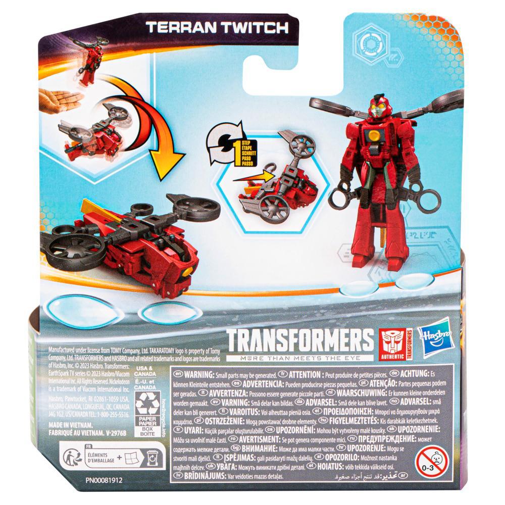 Transformers Toys EarthSpark 1-Step Flip Changer Terran Twitch Action Figure - Image 3