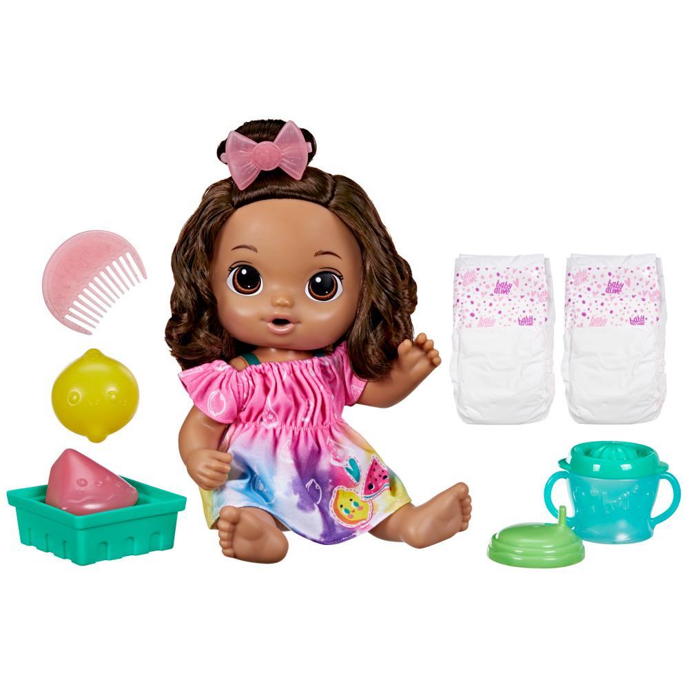 Baby Alive Fruity Sips Doll Lemon Pretend Juicer Baby Doll Set Kids 3 and Up Brown Hair - Image 6
