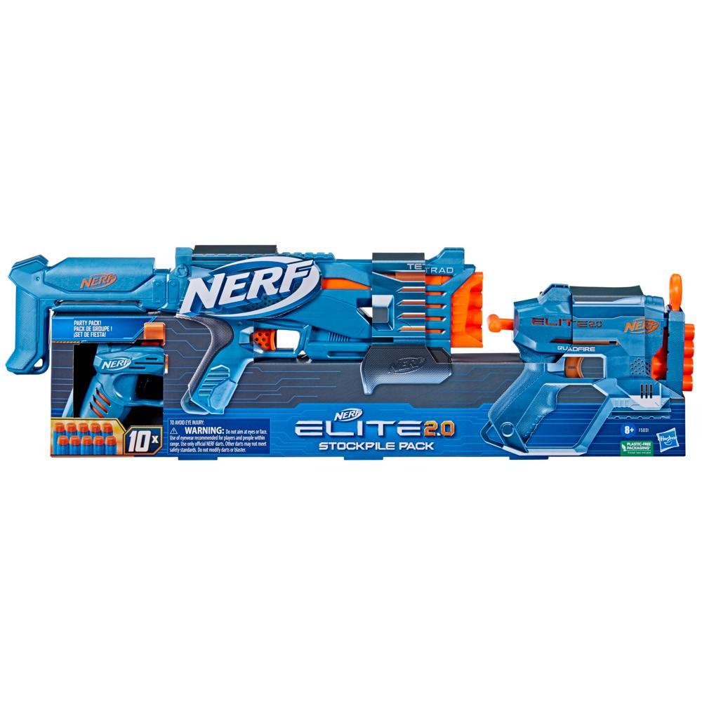 Nerf Elite 20 Stockpile Pack Includes 3 Nerf Dart-Firing Blasters and 10 Official Nerf Elite Foam Darts - Image 2