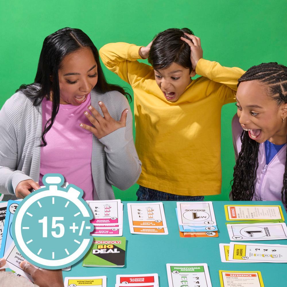 Monopoly Big Deal Card Game Oversized Giant Large Cards for Family Fun Ages 8 2 to 5 Players 15 Mins Travel Games for Kids and Adults - Image 3