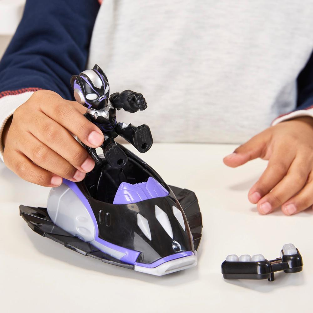 Marvel Iron Man and his Awesome Friends Black Panther Plane Action Figure Toy Vehicle - Image 5