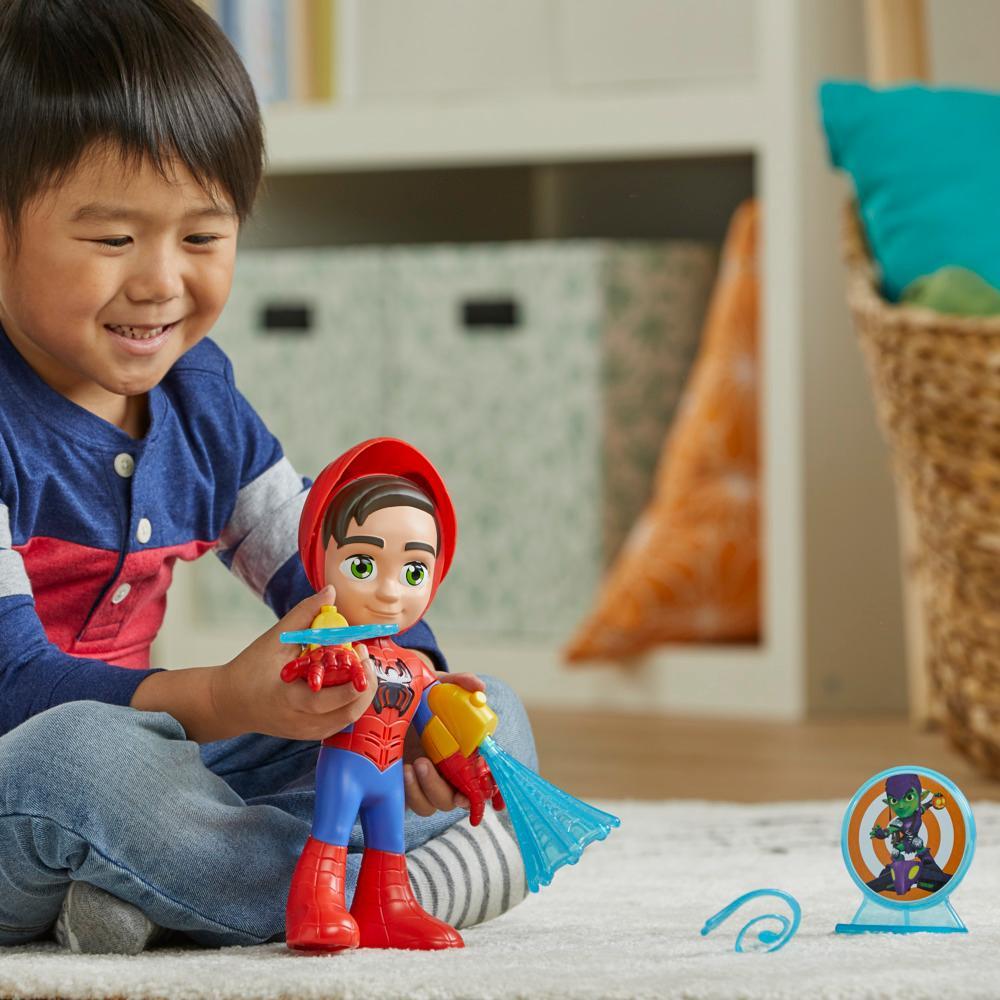 Marvel Spidey and His Amazing Friends Electronic Suit Up Spidey Action Figure Spider-Man Toys - Image 3