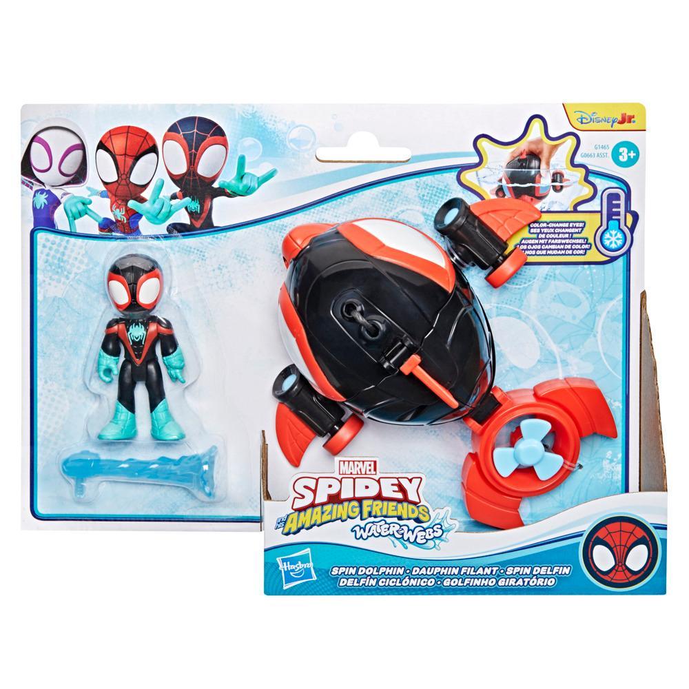 Marvel Spidey and his Amazing Friends Water-Webs Spin Dolphin Submarine Toy - Image 7