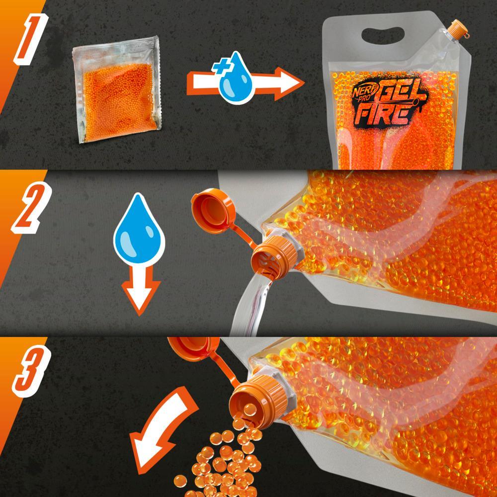 Nerf Pro Gelfire Reusable Ammo Pouch 10000 Dehydrated Gelfire Rounds Ages 14 Up - Image 2