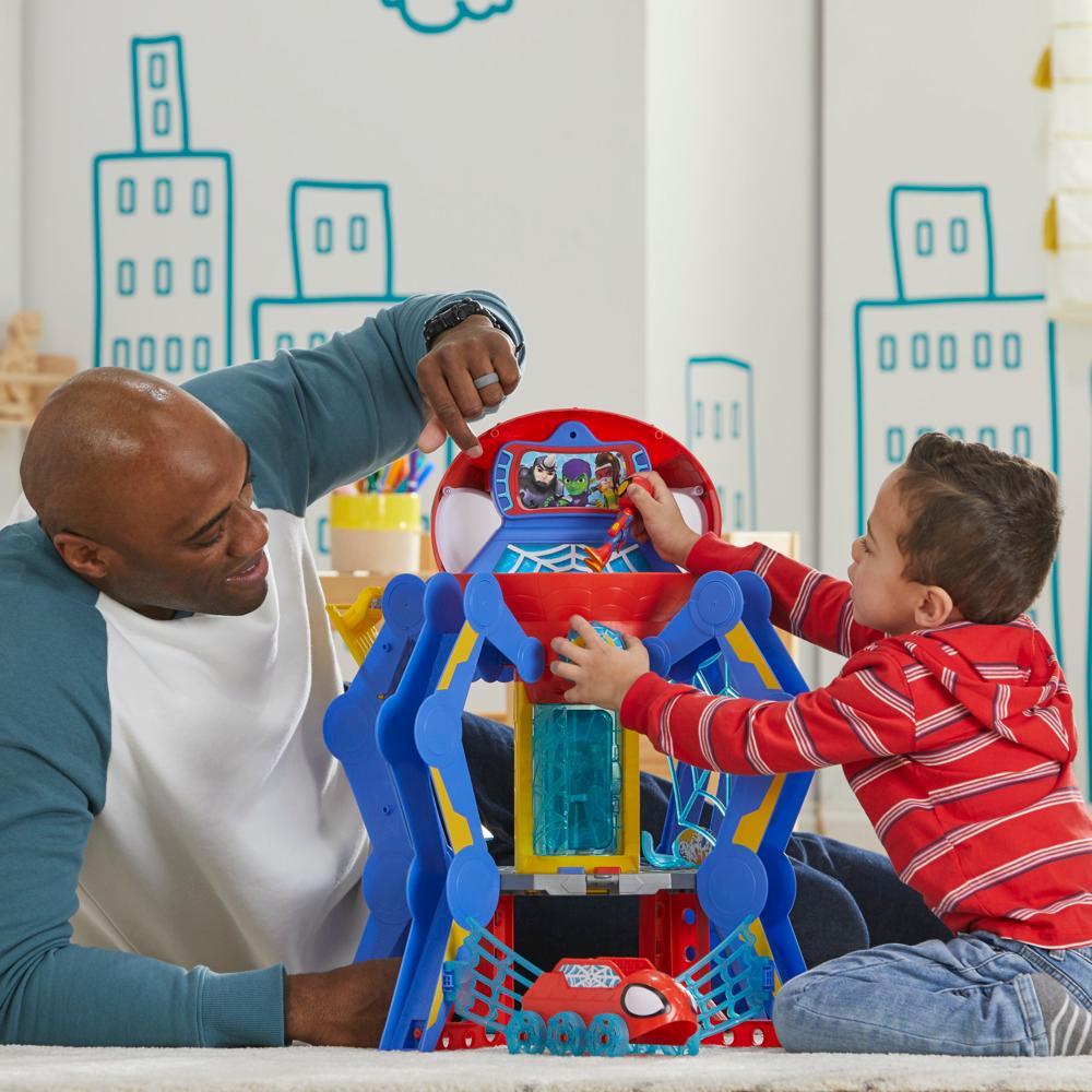 Marvel Spidey and His Amazing Friends Web-Spinners Web-Quarters Playset with Multiple Features Super Hero Toys 3 - Image 5