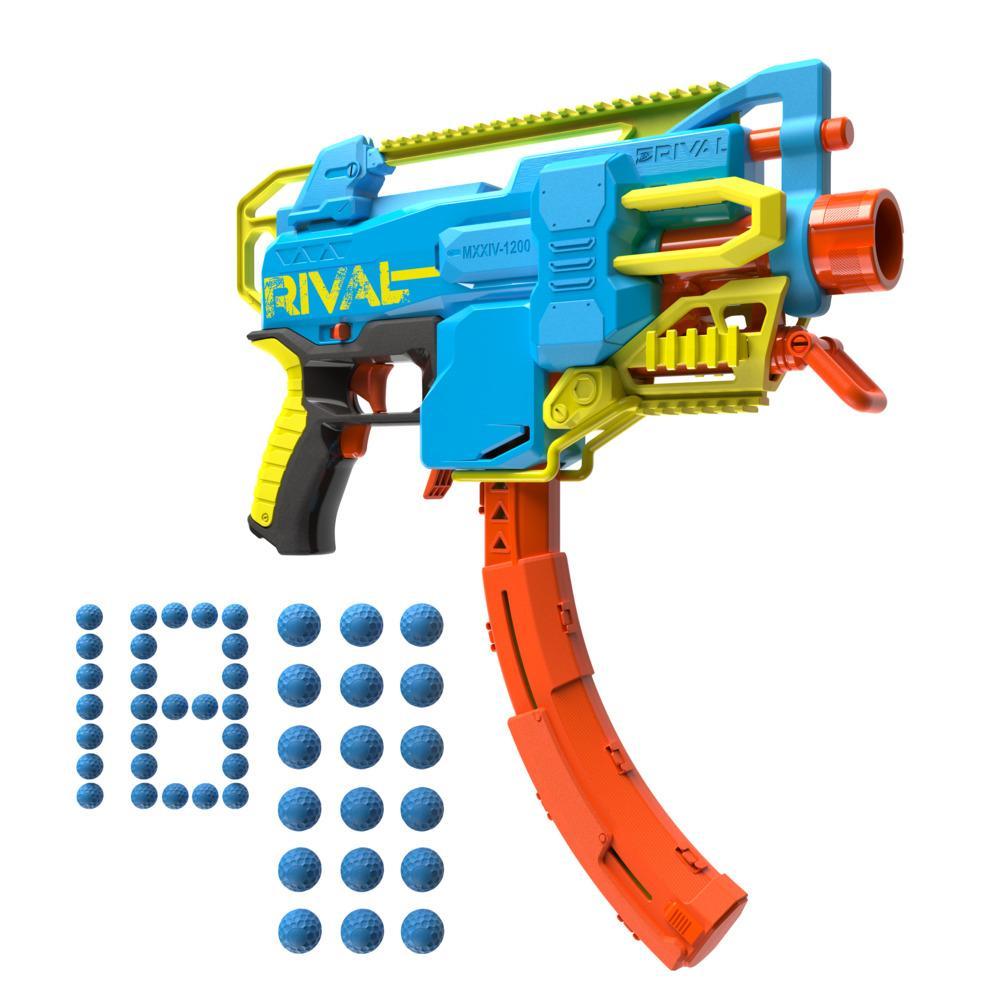 Nerf Rival Challenger MXXIV-1200 Motorized Blaster Curved 12 Round Magazine 18 Nerf Rival Accu-Rounds - Image 6