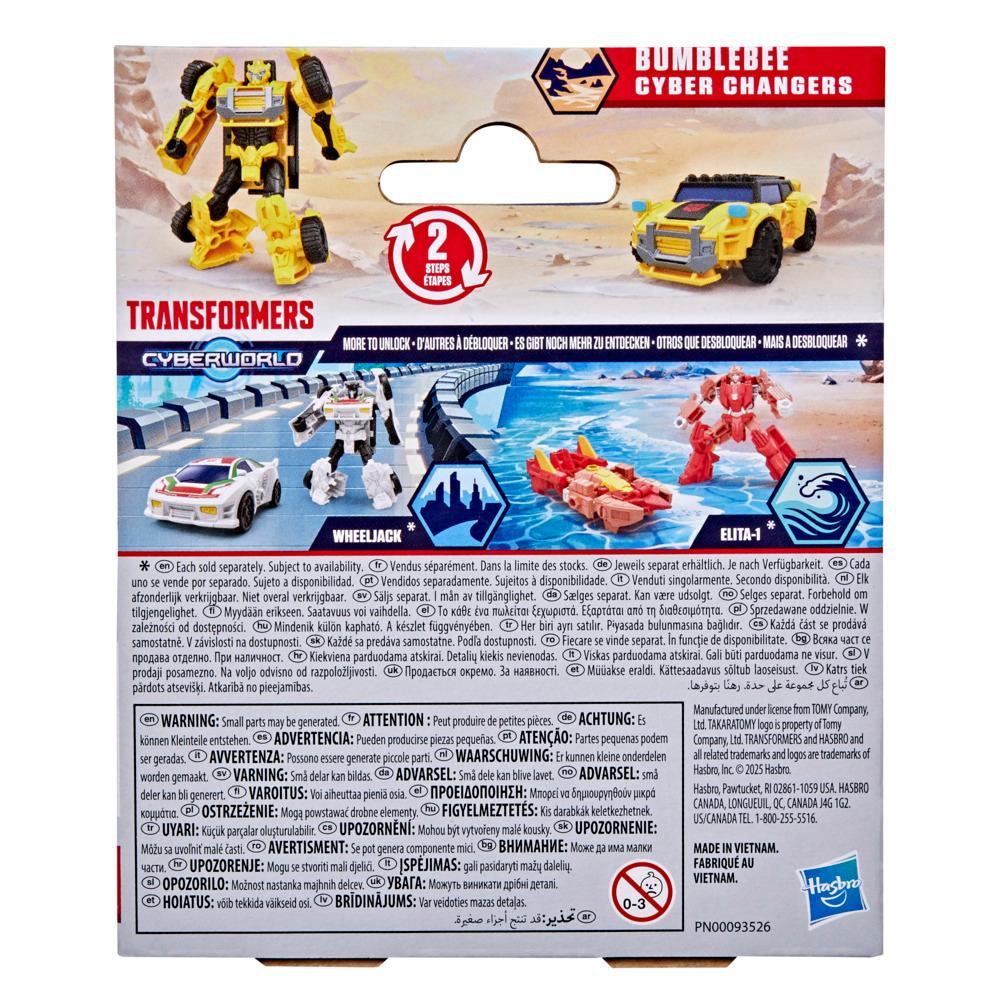 Transformers CYBERWORLD Bumblebee Cyber Changers 4-Inch Action Figure Quick Change to Offroad Vehicle Mode Robot Toys for Boys and Girls 6 and Up - Image 8