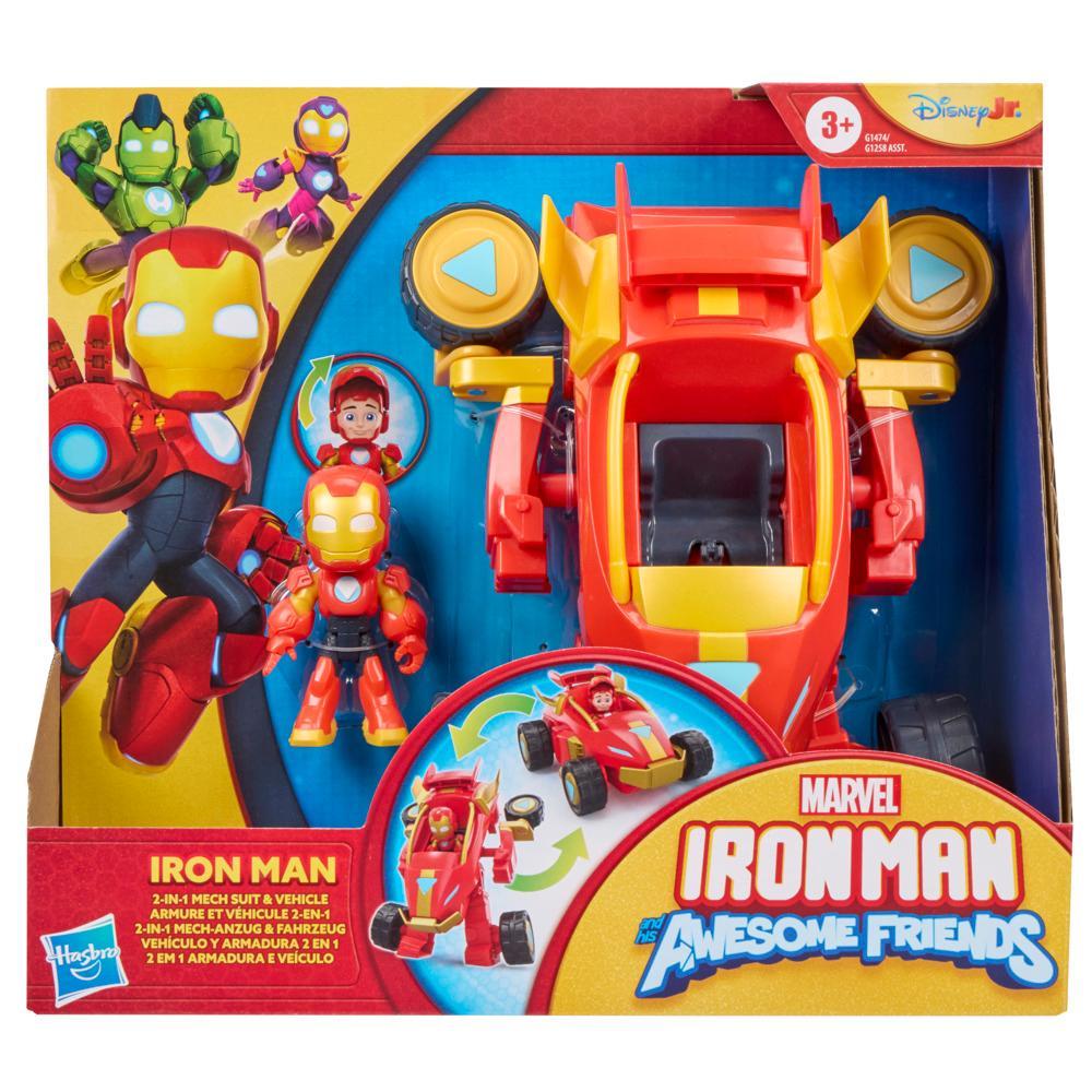 Marvel Iron Man and his Awesome Friends 2-In-1 Mech Suit Vehicle Set Ages 3 - Image 7