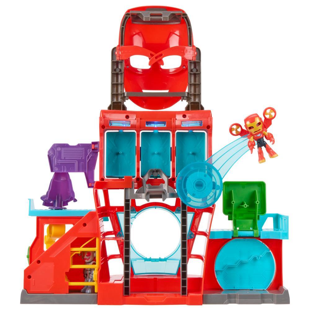 Marvel Iron Man and his Awesome Friends Boys Girls Electronic Iron Quarters Playset with 3-Inch 76 CM Action Figures Mask Super Hero Toys 3 - Image 10