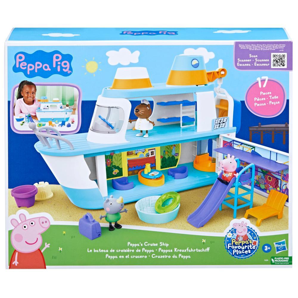 Peppa Pigs Cruise Ship Peppa Pig Playset with 17 Pieces Preschool Toys Ages 3 - Image 3