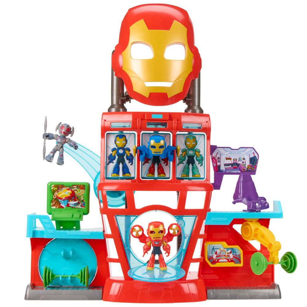 Marvel Iron Man and his Awesome Friends Boys Girls Electronic Iron Quarters Playset with 3-Inch 76 CM Action Figures Mask Super Hero Toys 3 - Image 7