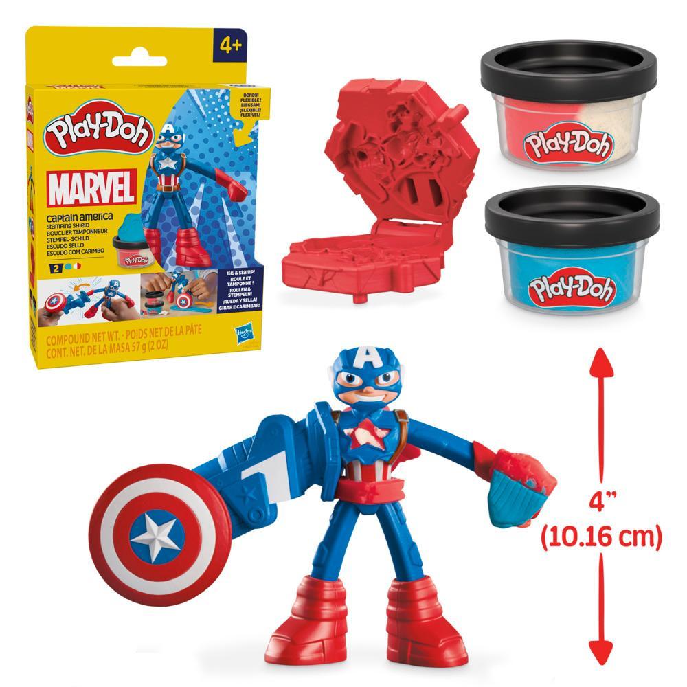 Play-Doh Marvel Captain America Stamping Shield Action Figure Super Hero Toy for Kids 4 - Image 6
