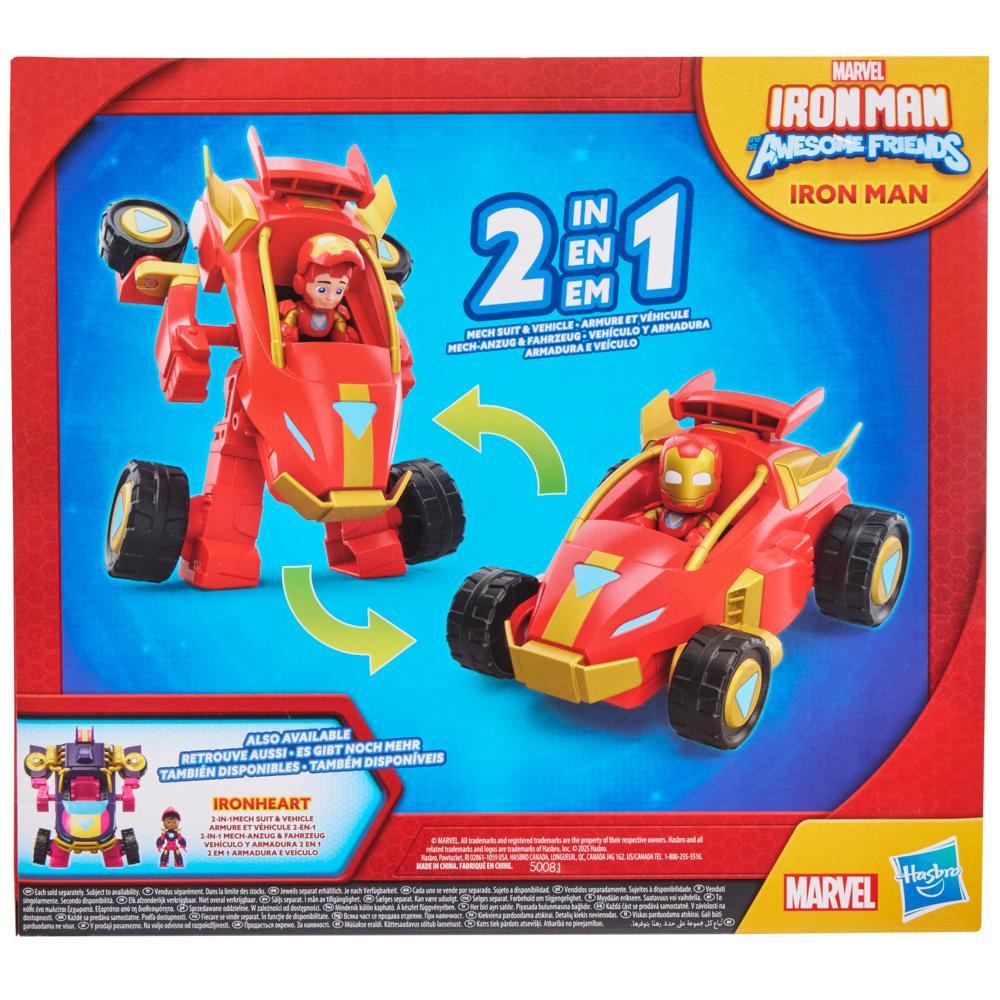 Marvel Iron Man and his Awesome Friends 2-In-1 Mech Suit Vehicle Set Ages 3 - Image 8