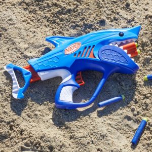 Nerf Junior Wild Sharkfire Easy Play Dart Blaster 8 Nerf Elite Darts Ages 6  Up