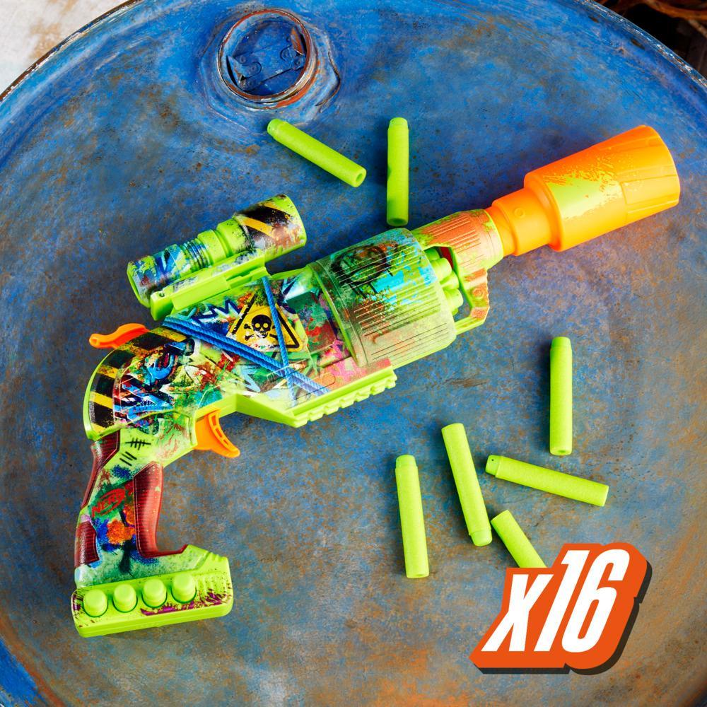 Nerf Zombie Driller Dart Blaster 16 Nerf Elite Darts Outdoor Games Ages 8 - Image 3