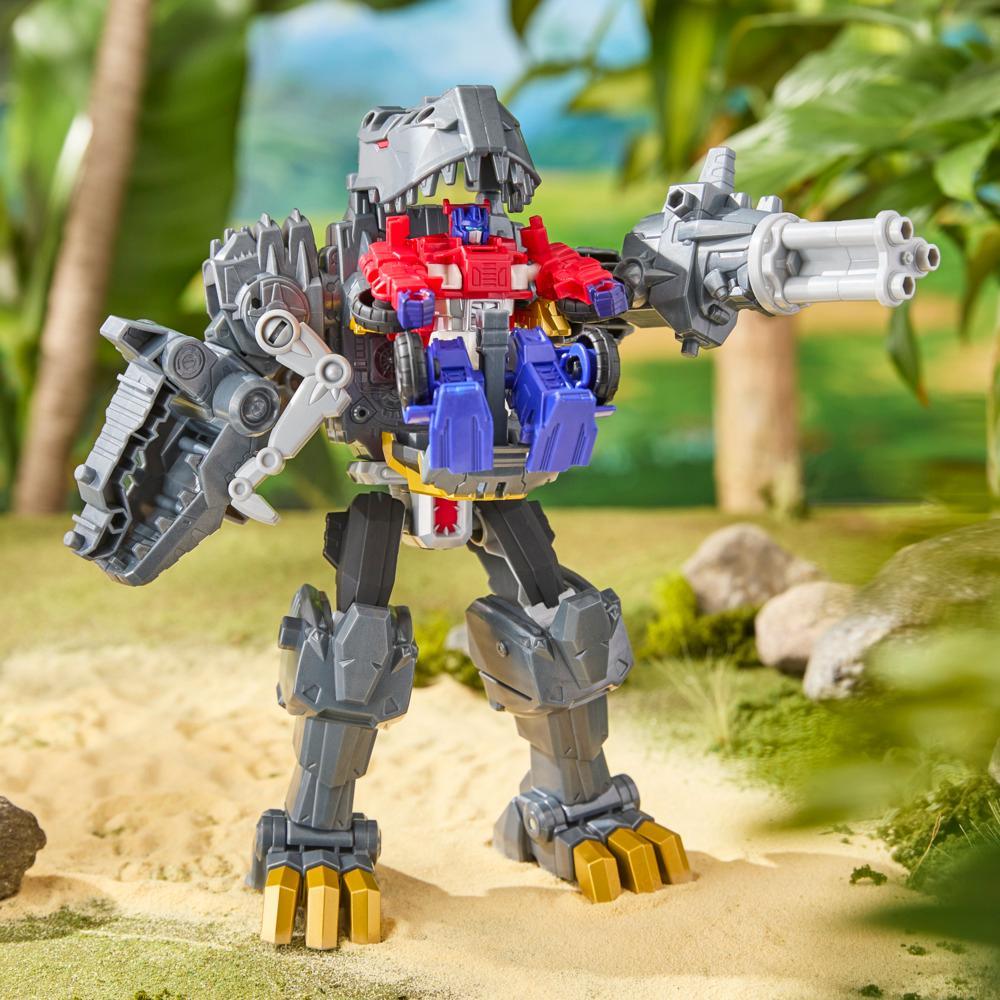 Transformers CYBERWORLD Grimlock Chomp Battle 9-Inch Action Figure Quick Change to Dino Mode Robot Toys for Boys and Girls 6 and Up - Image 11