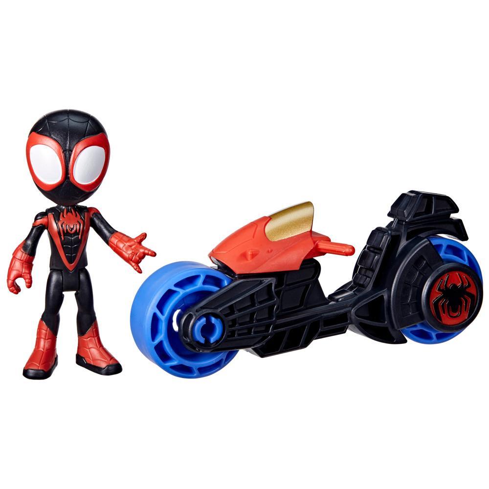 Marvel Spidey and His Amazing Friends Miles Morales Action Figure Toy Motorcycle Kids 3 and Up