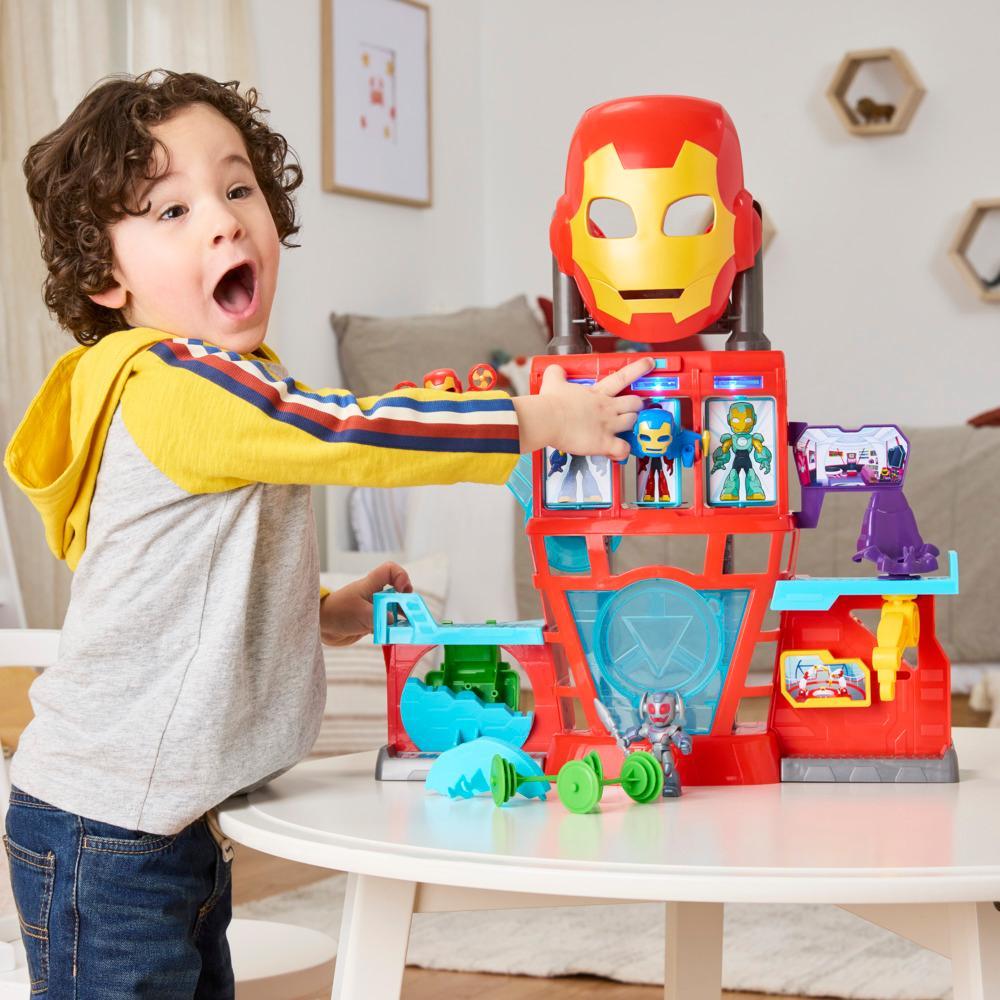 Marvel Iron Man and his Awesome Friends Boys Girls Electronic Iron Quarters Playset with 3-Inch 76 CM Action Figures Mask Super Hero Toys 3 - Image 2