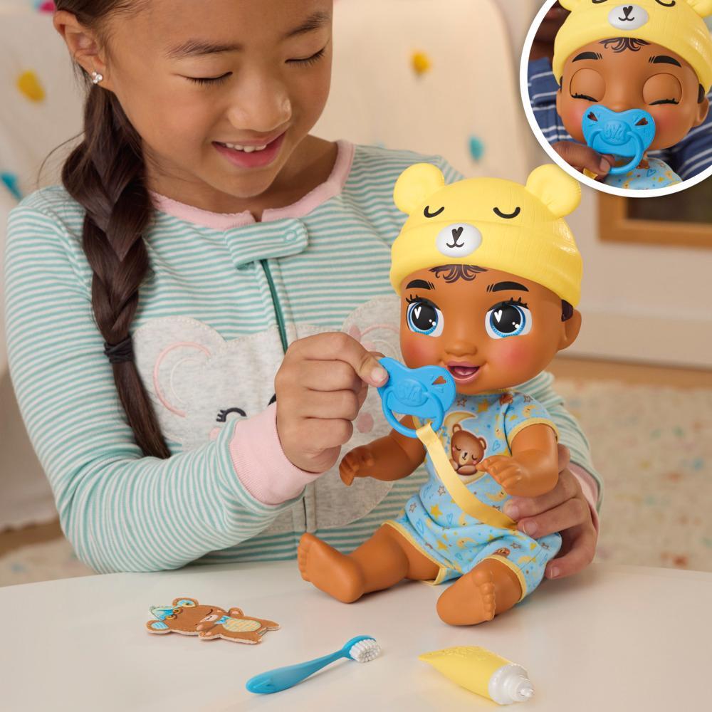 Baby Alive Lil Dreamer Snoozer Bear Black Hair Baby Doll Sleepover Toy for Girls Boys 3 - Image 2