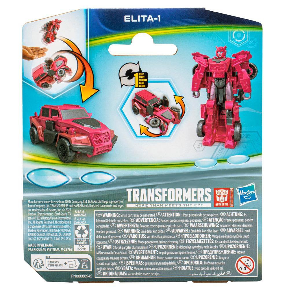Transformers Toys EarthSpark 1-Step Flip Changer Elita-1 4 Action Figure Ages 6 - Image 3