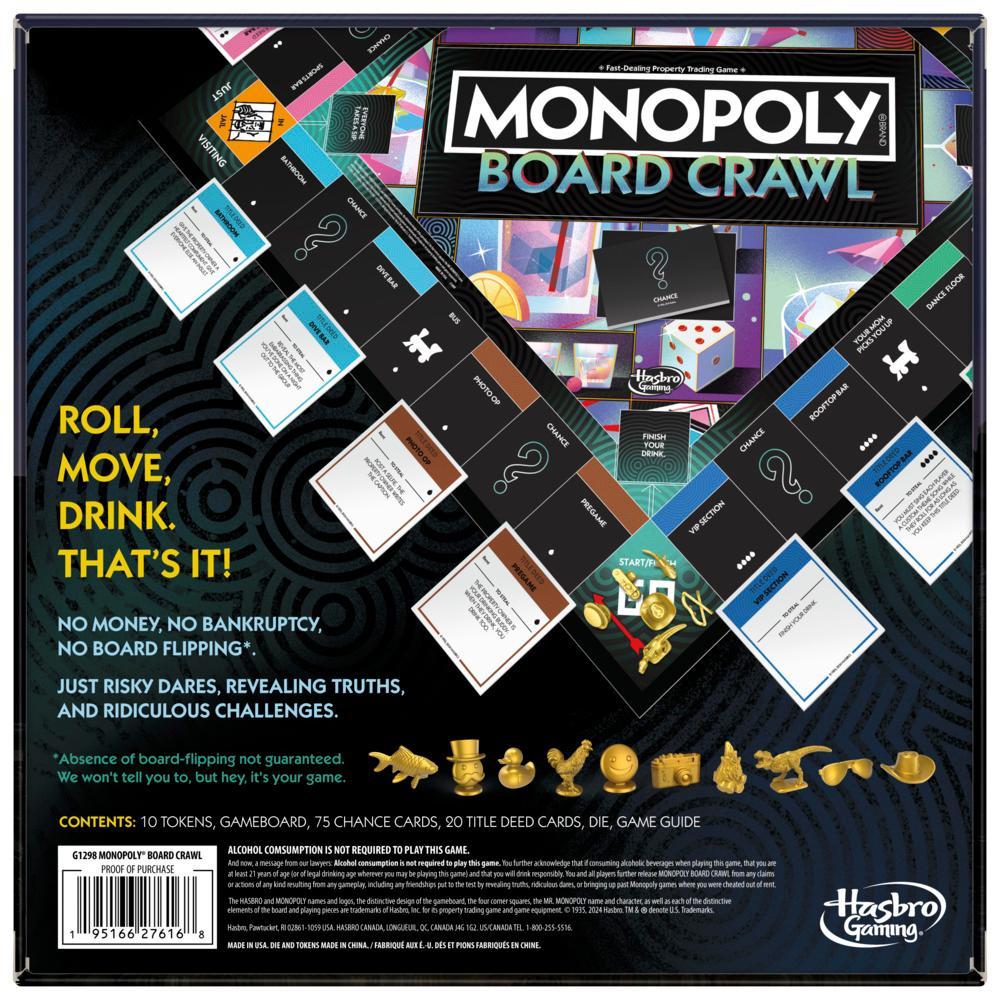 Monopoly Board Crawl Party Game Official Monopoly Drinking Game for Adults Ages 21 - Image 8