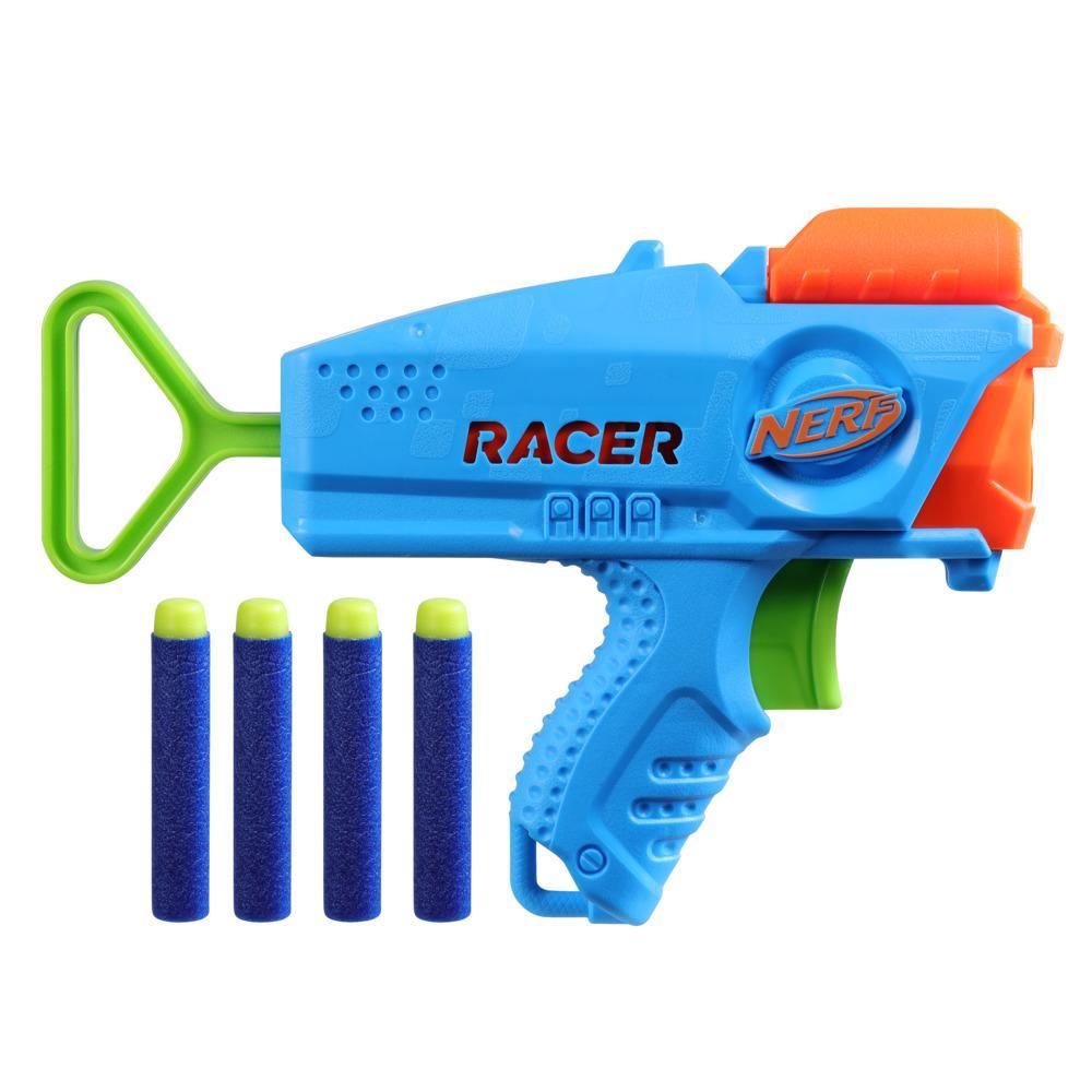 Nerf Elite Junior Racer Easy Play Dart Blaster with 4 Nerf Elite Darts Nerf Blaster Outdoor Toys - Image 6