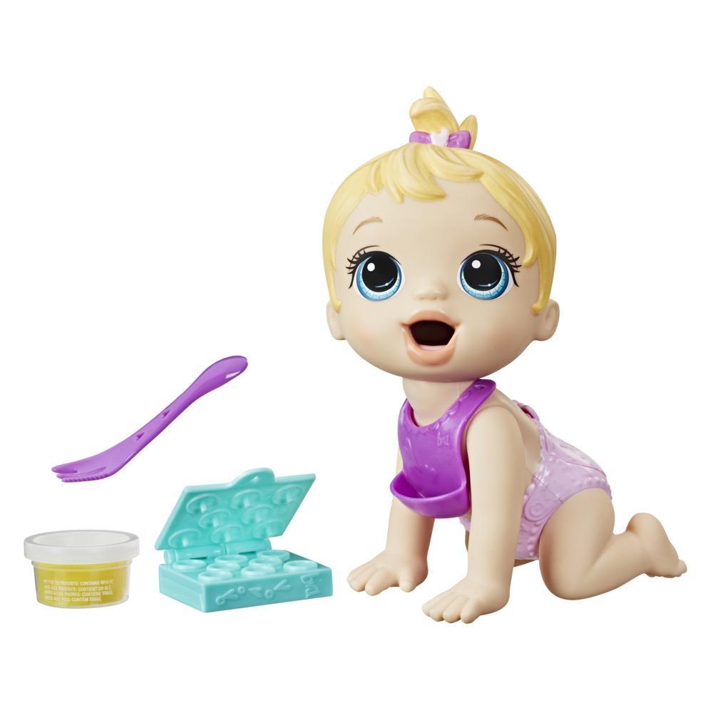 Baby Alive Lil Snacks Doll Eats and Poops 8-inch Baby Doll with Snack Mold Toy for Kids Ages 3 and Up Blonde Hair - Image 6