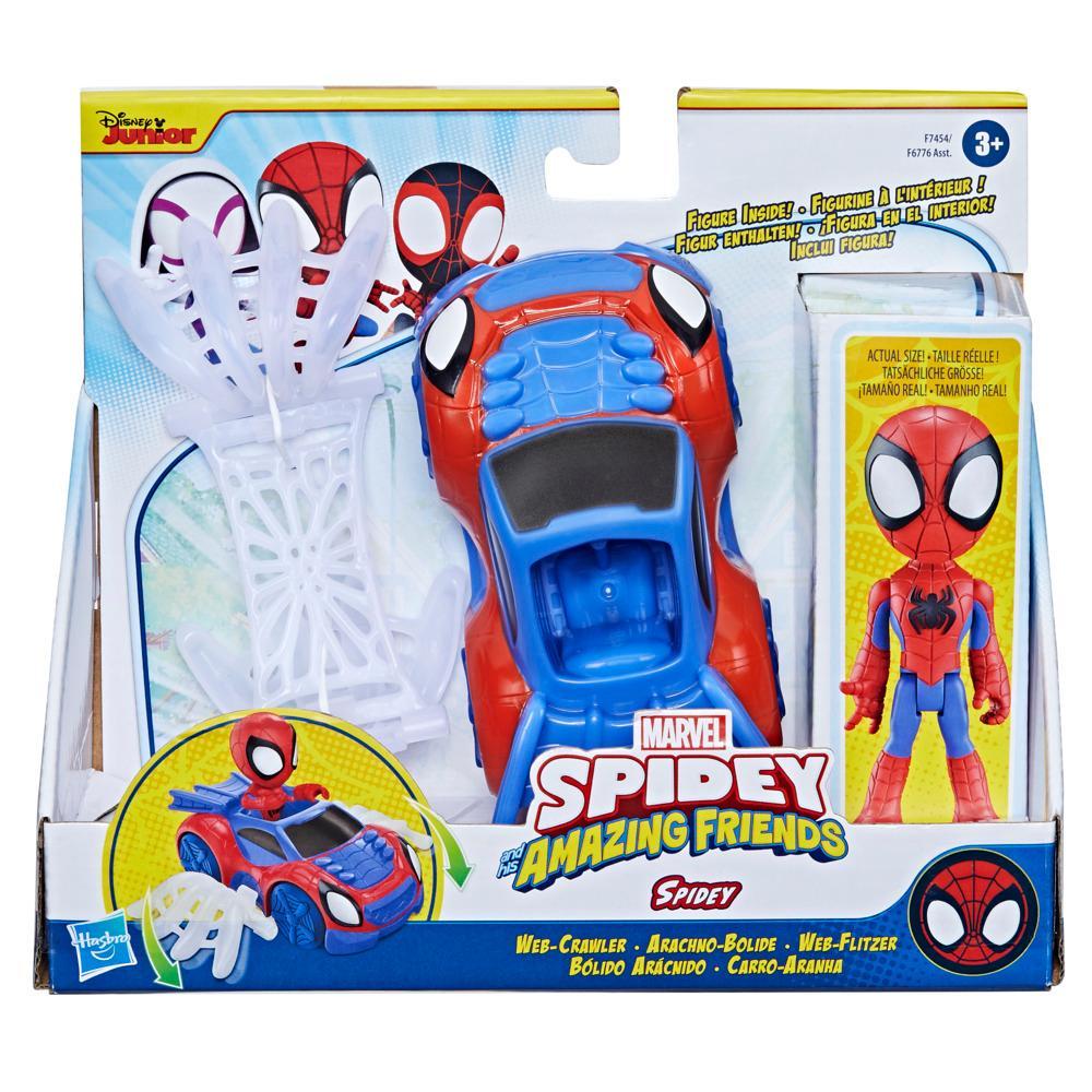 Marvel Spidey and His Amazing Friends Spidey Web Crawler Set Spidey Action Figure Vehicle and Accessory - Image 7